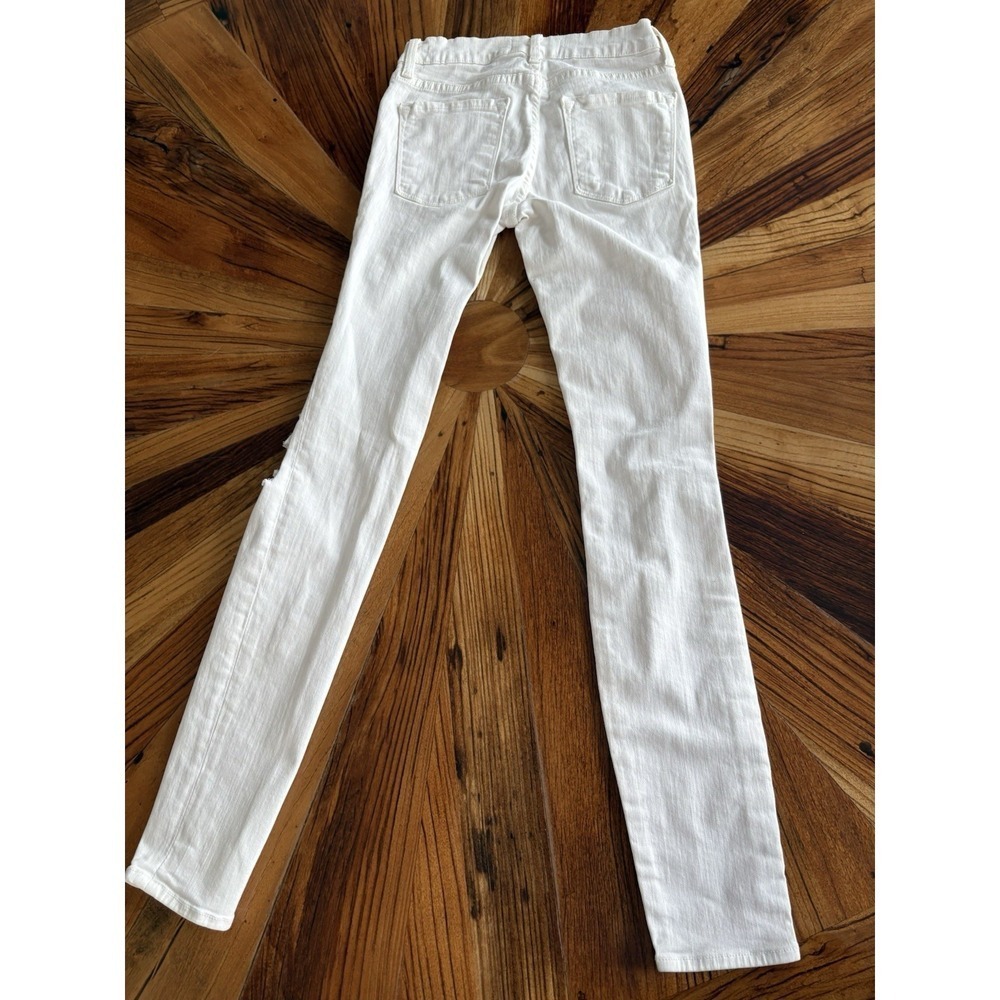 FRAME DENIM Le Skinny De Jeanne White Distressed Jeans Women's Sz 23 X29 - Picture 4 of 6